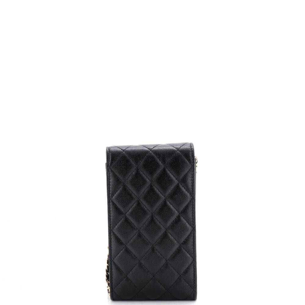 Chanel Textured Cc Flap Phone Holder #258812C26B - Picture 4 of 7